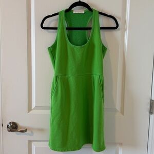 Spiritual Gangster Lime Green Racerback Mini Dress w/ Pockets Terry